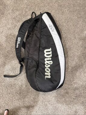 Wilson Black and White Duffel Tennis Bag